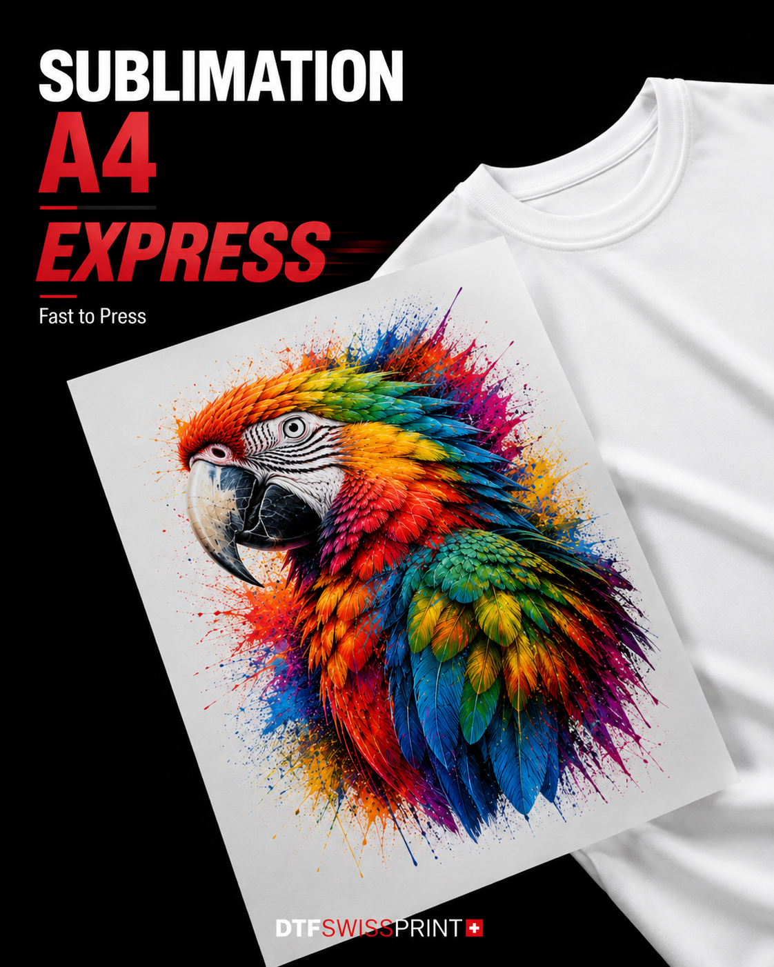 Bedruckter Sublimationstransfer Express A4 21 × 29,7 cm