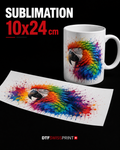 Sublimationstransfer für Tassen 10 × 24 cm von dtfswissprint